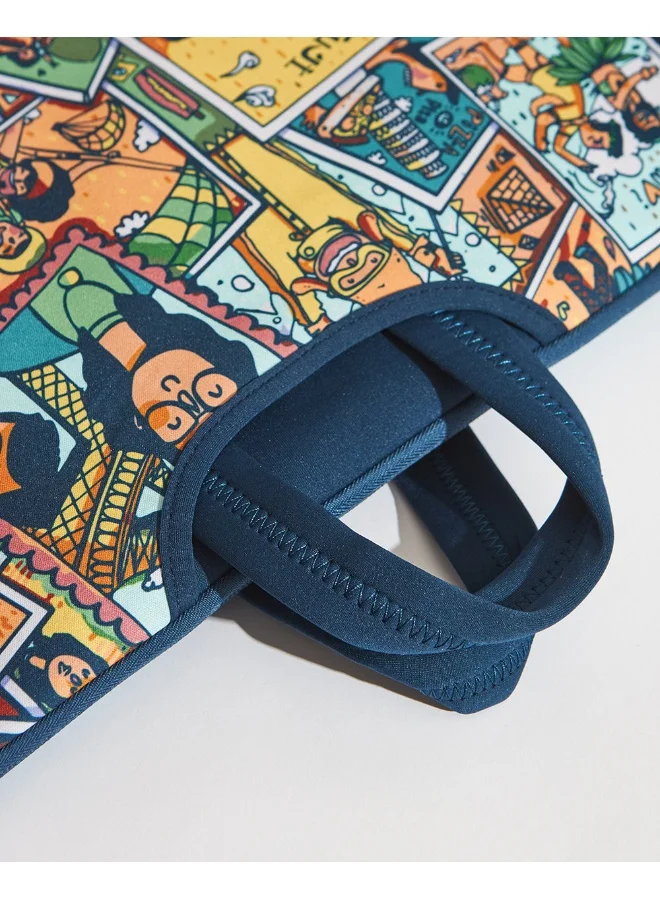 Chumbak TEAL By Chumbak Around the world Laptop Sleeve - 13inch