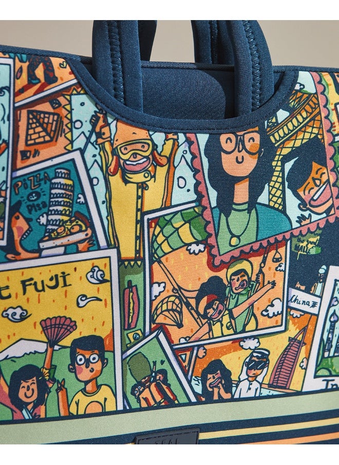 Chumbak TEAL By Chumbak Around the world Laptop Sleeve - 13inch  - Image 4