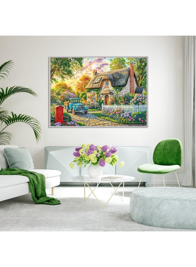 1000 Pieces Village Street View Oil Painting Style Puzzle - Enjoy the perfect combination of tranquility and art - Image 4