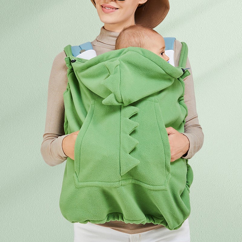 Baby Carrier Cover Hooded Stretchy Cloak for Baby Windproof Soft Baby Stroller Winter Cover with Pocket - Image 4
