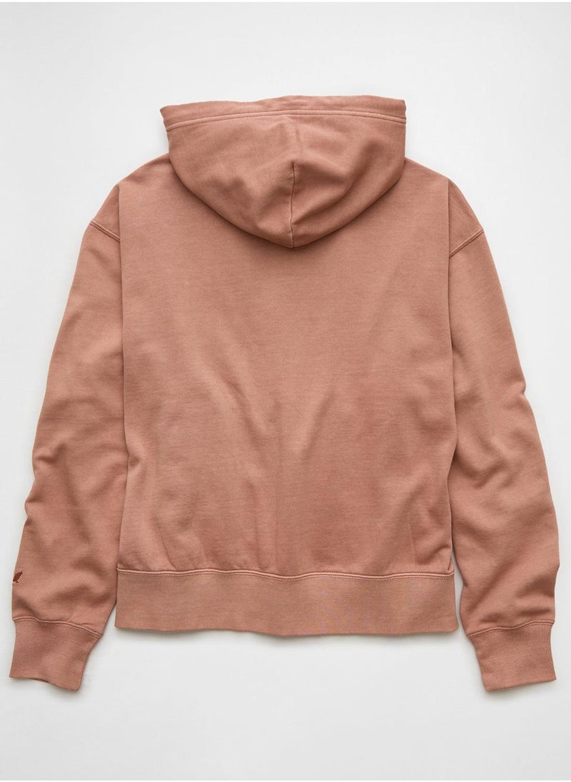 American Eagle Logo Graphic Drawstring Pullover Hoodie  - Image 5