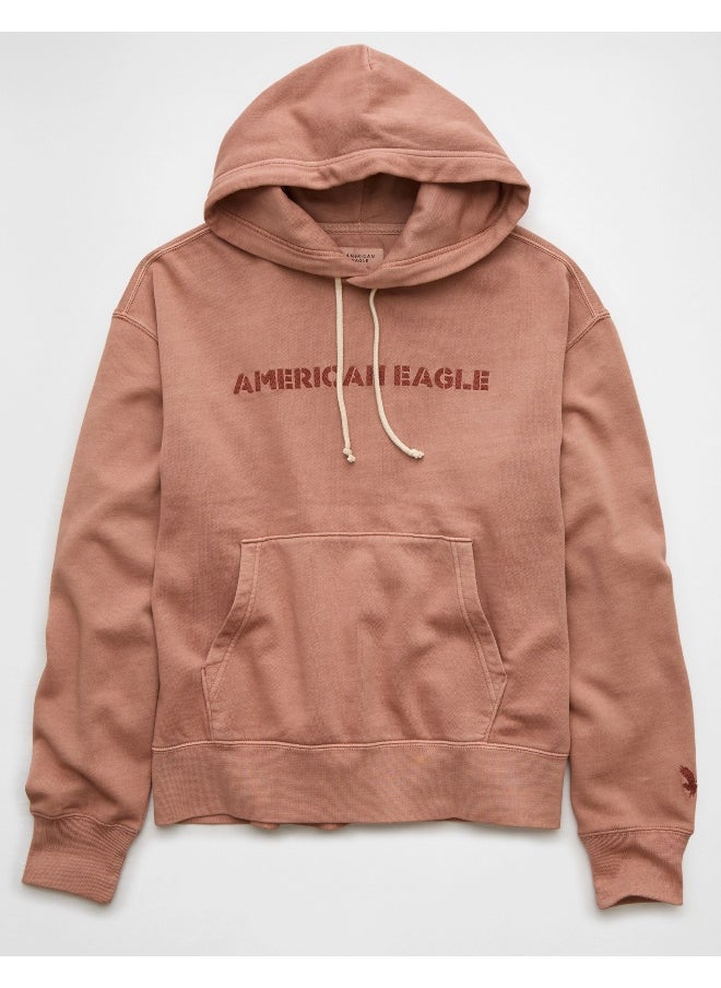 American Eagle Logo Graphic Drawstring Pullover Hoodie  - Image 2
