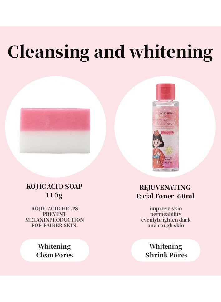 Kormesic ترطيب مجموعة العناية بالبشرة تنظيف لطيف ، تشرق البشرة ، سيارة يومية - Image 3