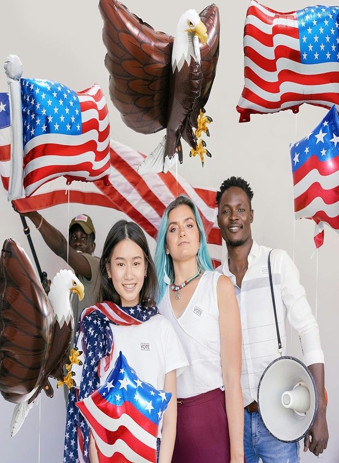 Deermon 4th Of July 3D Giant Eagle Bird Balloon, 2 Pack Patriotic Independence Day Inflatable Realistic American Bald Eagles Balloons For Memorial Day US Election Holiday Event Celebration Party Supplies - Image 4
