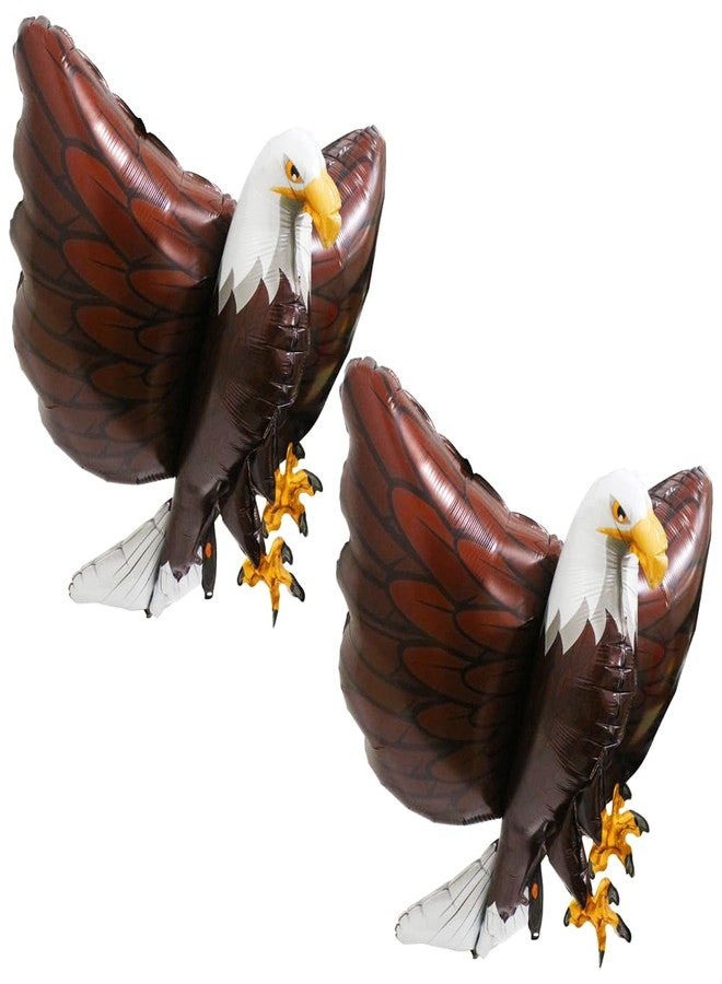 Deermon 4th Of July 3D Giant Eagle Bird Balloon, 2 Pack Patriotic Independence Day Inflatable Realistic American Bald Eagles Balloons For Memorial Day US Election Holiday Event Celebration Party Supplies - Image 1