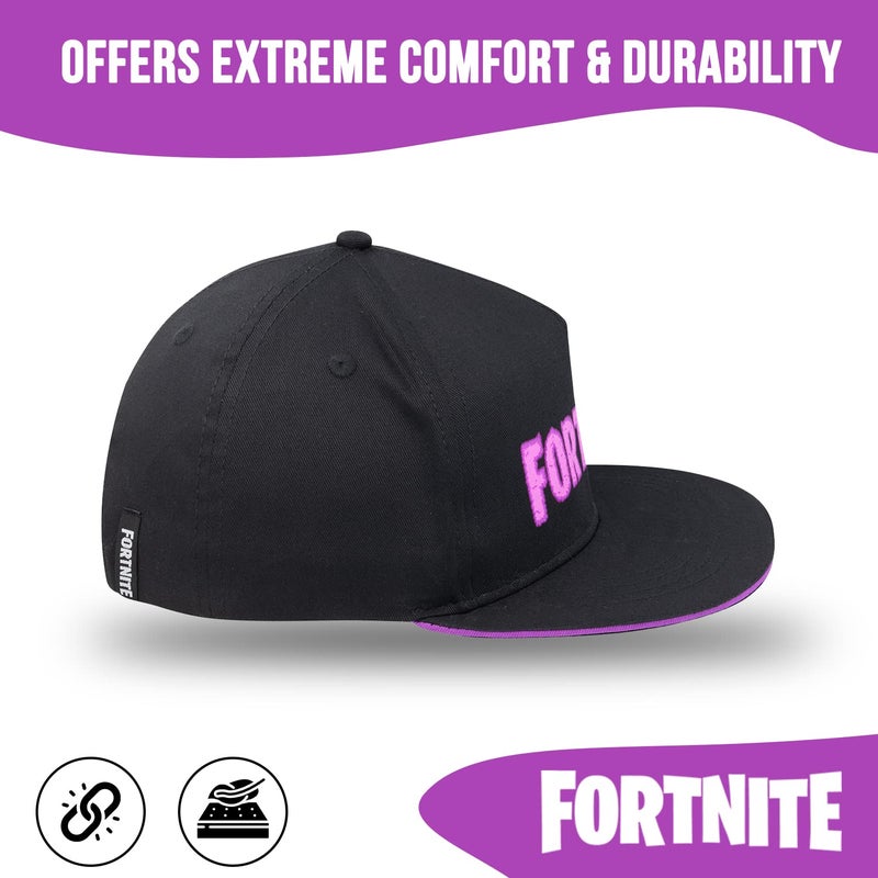 FORTNITE قبعة بيسبول فورتنايت للأولاد، قبعة مصنوعة بجودة عالية وقبعة ملائمة، قبعة بيسبول فورتنايت بحافة مسطحة بتصميم أنيق - Image 5