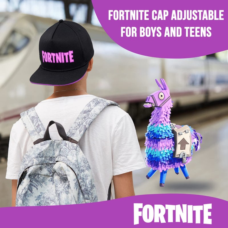 FORTNITE قبعة بيسبول فورتنايت للأولاد، قبعة مصنوعة بجودة عالية وقبعة ملائمة، قبعة بيسبول فورتنايت بحافة مسطحة بتصميم أنيق - Image 3