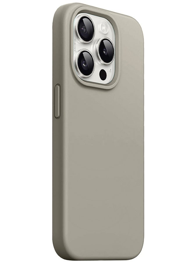 CATANES Silicone Case Cover for iPhone 15 Pro Max Durable and Anti Scratch Back Cover Titanium  - Image 3
