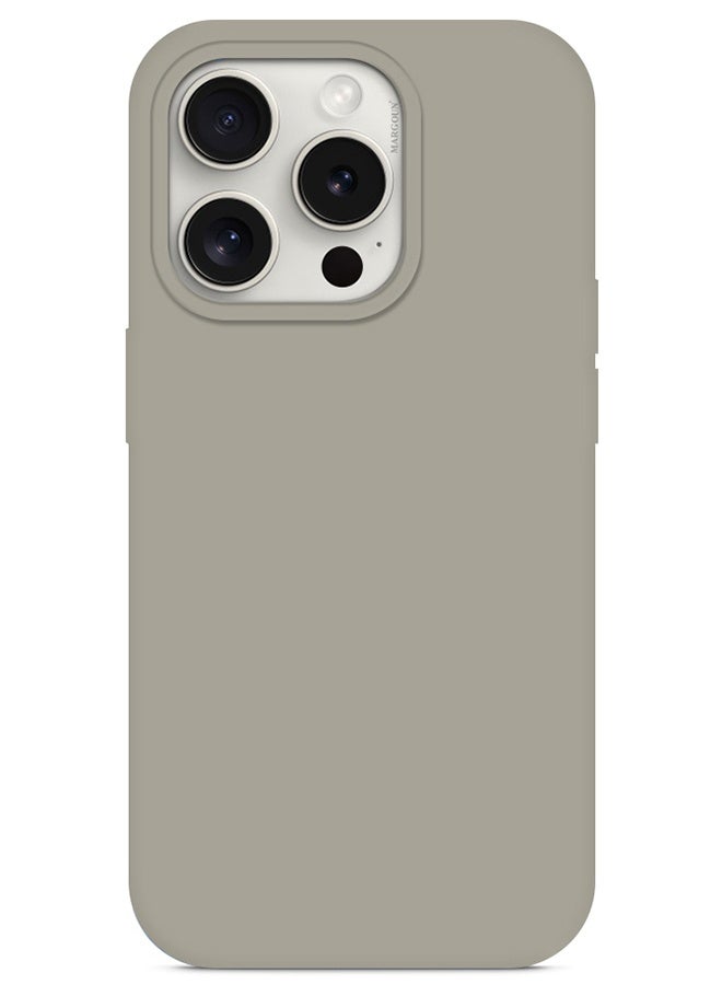 CATANES Silicone Case Cover for iPhone 15 Pro Max Durable and Anti Scratch Back Cover Titanium  - Image 2