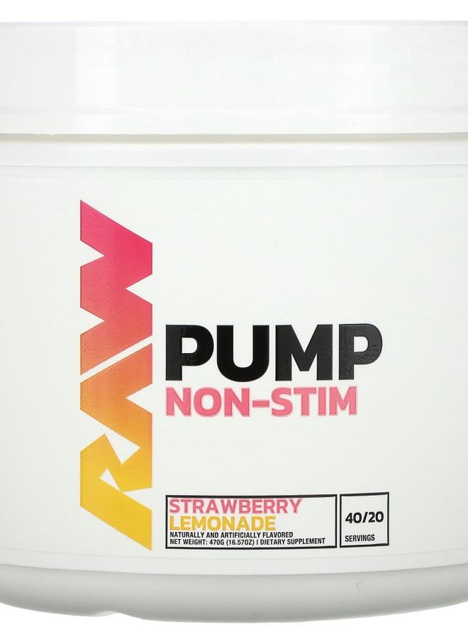 Raw Nutrition Pump NonStim Strawberry Lemonade 16.57 oz (470 g) 