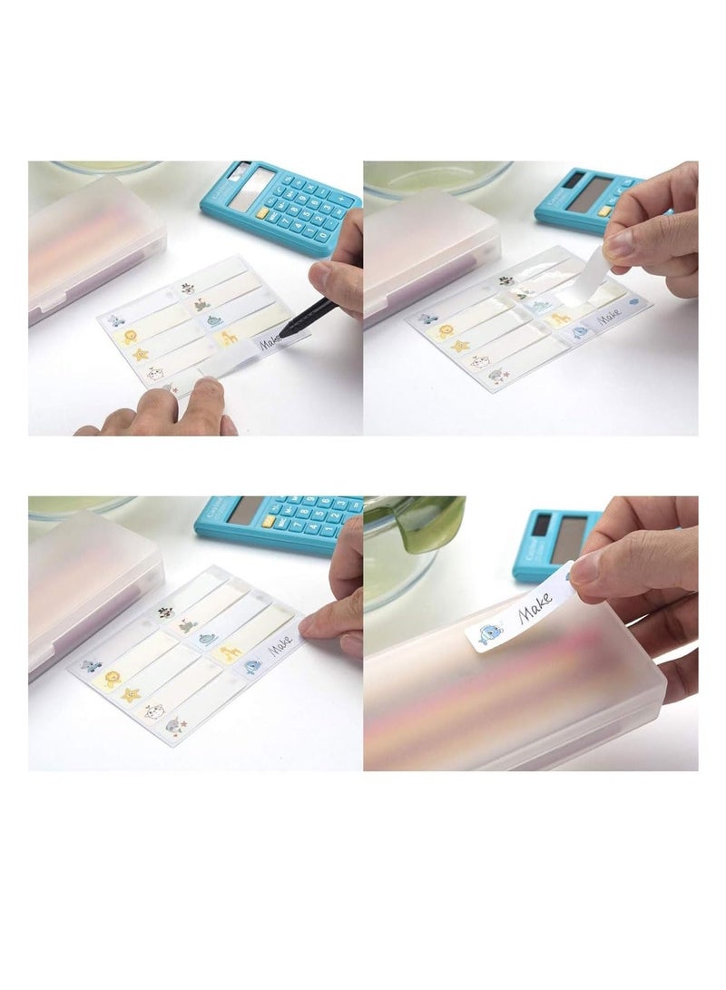 ECVV 200 قطعة ملصقات زجاجات الأطفال، ملصقات زجاجات الأطفال ذاتية اللصق والمقاومة للماء: مثالية لحضانات الأطفال والمدارس وتنظيم المنزل مع طباعة كرتونية رائعة - Image 3