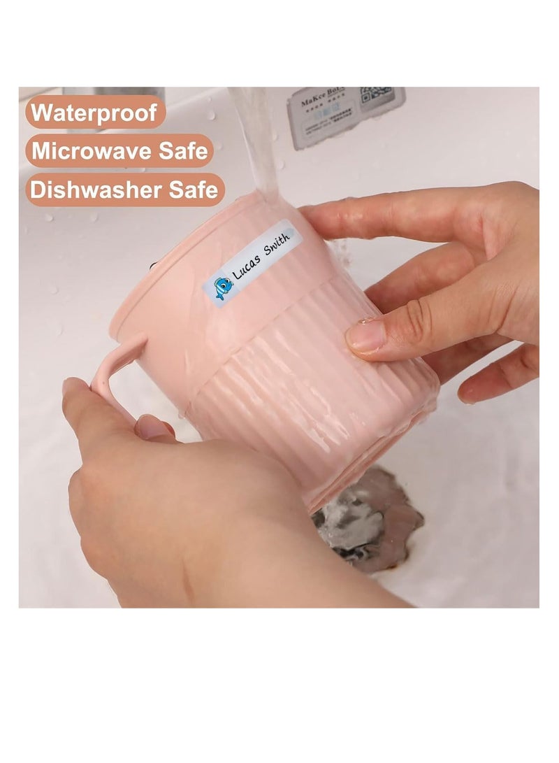 ECVV 200 قطعة ملصقات زجاجات الأطفال، ملصقات زجاجات الأطفال ذاتية اللصق والمقاومة للماء: مثالية لحضانات الأطفال والمدارس وتنظيم المنزل مع طباعة كرتونية رائعة - Image 4