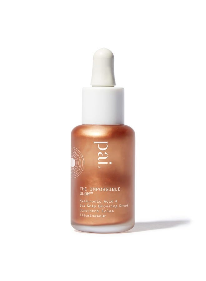 Pai Skincare - The Impossible Glow Organic Hyaluronic Acid + Sea Kelp Glow Drops | Natural, Vegan, Sensitive Skincare (Bronze, 1 fl oz | 30 ml) - Image 1