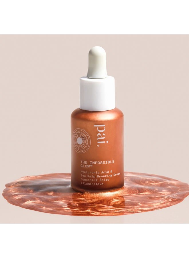 Pai Skincare - The Impossible Glow Organic Hyaluronic Acid + Sea Kelp Glow Drops | Natural, Vegan, Sensitive Skincare (Bronze, 1 fl oz | 30 ml) - Image 2