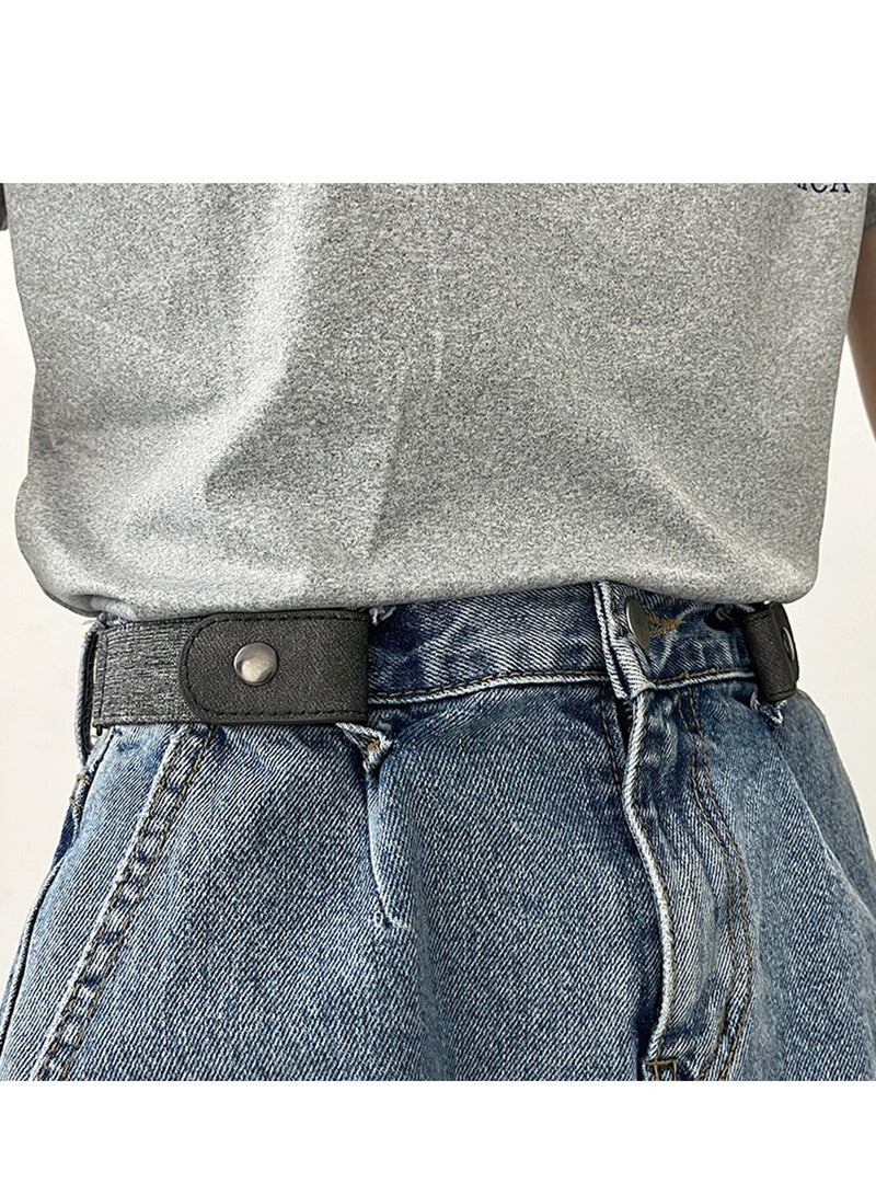 3pcs Men Outdoor Causual Elastic Invisible Belt Weave Adjustable No Buckle Comfortable Stripe Buckless Solid Tactical Belts For Father  - Image 3