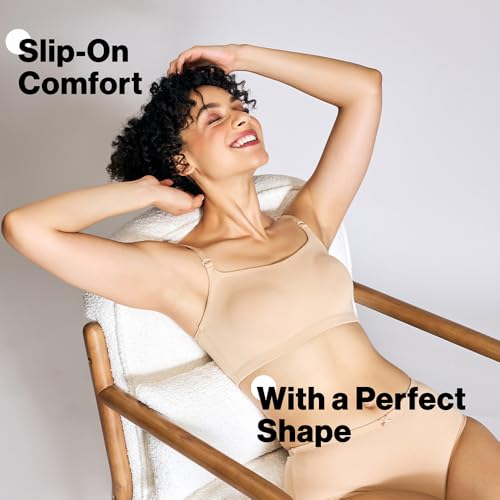 NYKD (NYB165 Cotton Non Padded & Non Wired Full Coverage Slip On T-Shirt Bra for Women | Easy Breezy Soft Fabric with Hidden Shaper Sling for No Side Bulge & Detachable Strap - Sand - Image 2