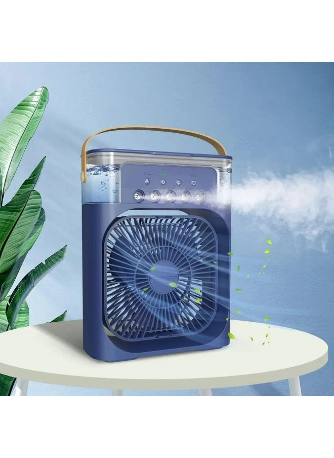 Generic Portable Water Misting Fan, 600ml Tank, 5-spray Modes, 7-colour Led, Usb Powered Desktop Air Cooler For Home, Office Multi Color  - Image 2
