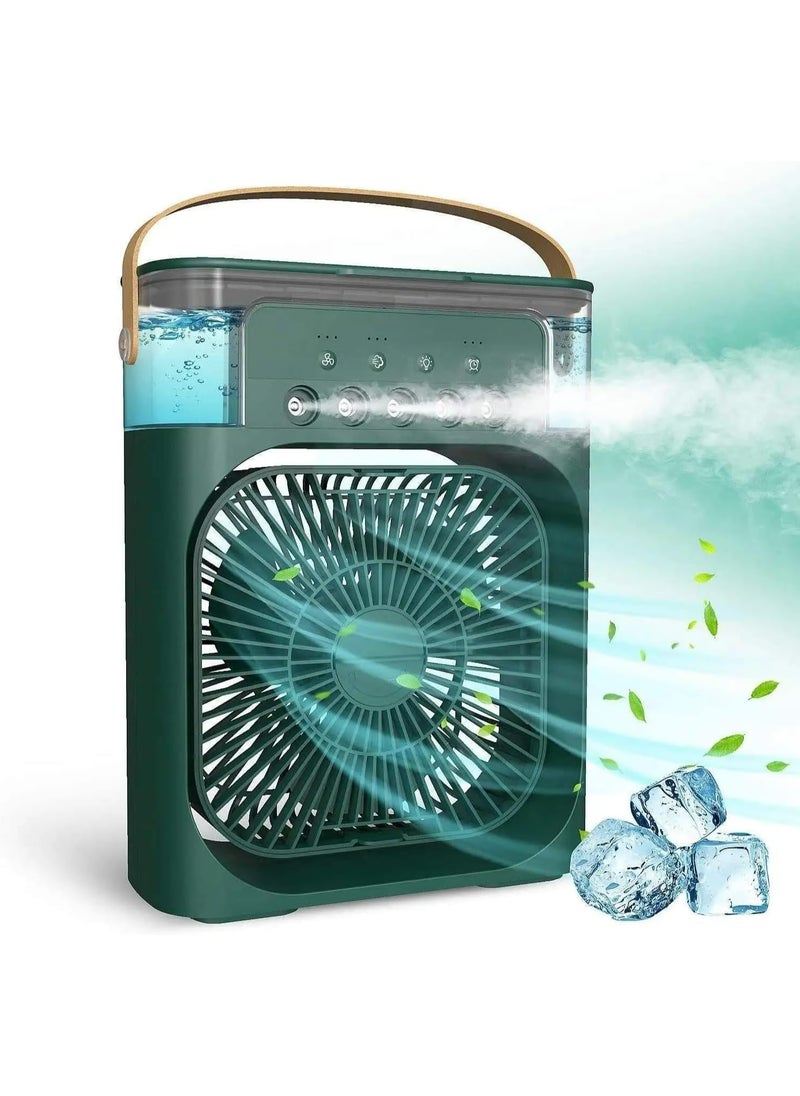 Generic Portable Water Misting Fan, 600ml Tank, 5-spray Modes, 7-colour Led, Usb Powered Desktop Air Cooler For Home, Office Multi Color  - Image 3
