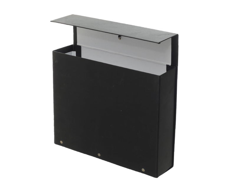 Extra Line Document Storage Box with Ring durable office box designed for files records and easy document access Black - Image 2