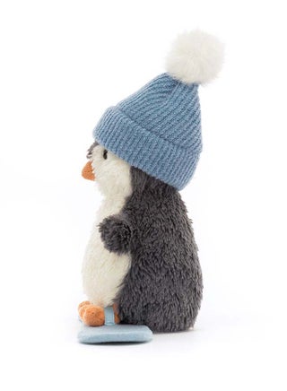 Peanut Penguin Snowboarding 18cm Plush – Cute Winter Penguin Toy with Soft Knitted Hat, Snowboard Accessory, Collectible Plush for Kids, Nursery Decor, Sitting Height 11cm - view 3