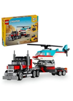 LEGO Flatbed Truck With Helicopter  - Image 1