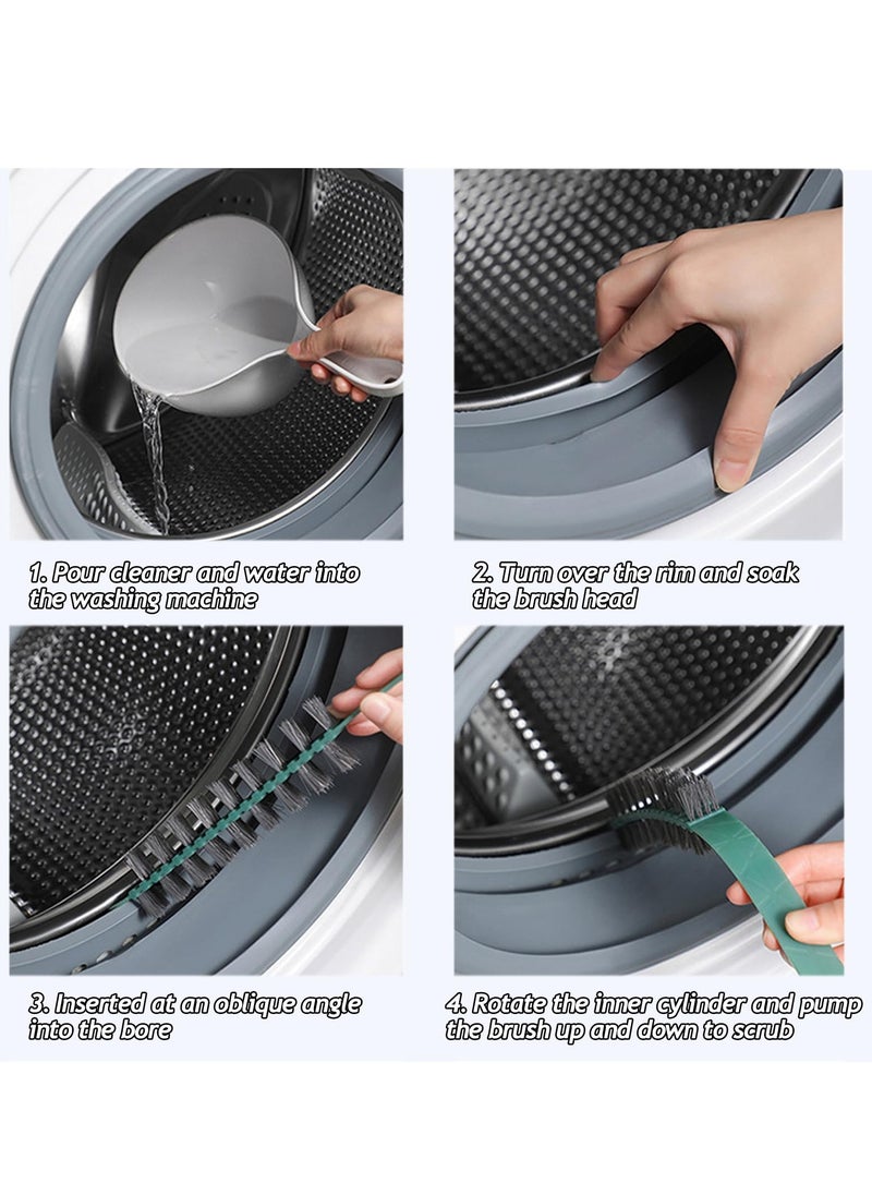 SYOSI - Washing Machine Cleaning Brush, Crevice Brush of Drum Washing Machine, Home Essentials Cleaning Brush, Long Coil Brush Washing Machine Brush Stiff Bristle Cleaning Tool (3PCS) - Image 1