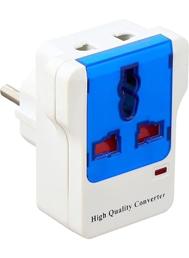 Dual power adapter, high-quality three-way universal electrical plug adapter, with a common European main plug 2pcs. - Image 2