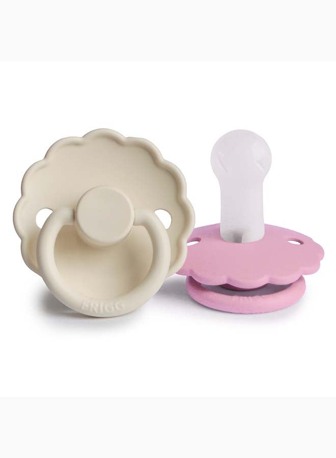 FRIGG لهاية FRIGG Daisy من اللاتكس للأطفال 0-6 أشهر 2-Pack كريمي/لوبين - الحجم 1 - Image 2