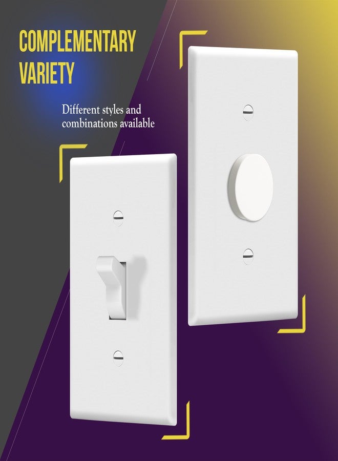 ENERLITES (1 Gang, White) - Enerlites 8811-W Toggle Light Switch Wall Plate, Standard Size 1-Gang, Polycarbonate Thermoplastic, White - Image 5