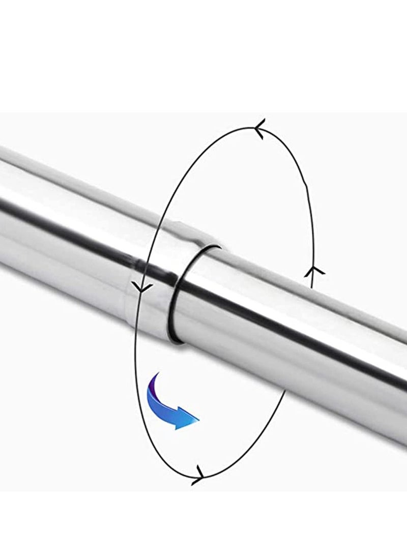 KASTWAVE Telescopic Closet Pole 48-80 cm Stainless Steel Thickened Adjustable Wardrobe Hanging Rod for Home - Image 4