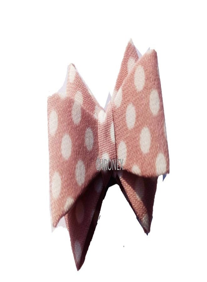 CHRONEX Polka Dot Grosgrain Ribbon Hair Bows with Alligator Clips for Baby Girls(Baby Pink, Pack of 2) - Image 1
