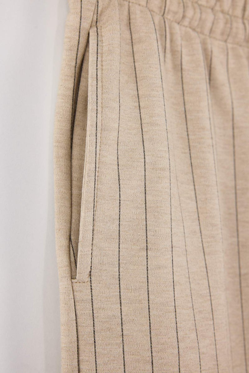 trendyol Dark Beige Striped Knitted Trousers Twoss24Pl00072 - Image 5