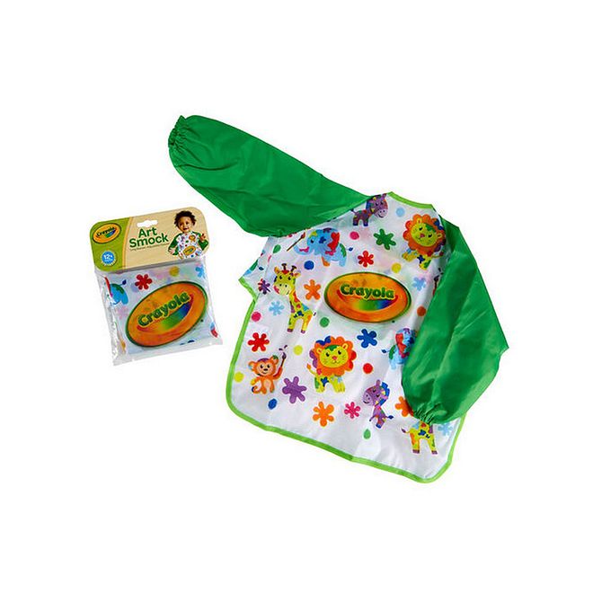 Crayola My 1st Art Smock Apron for Kids 12M , Adjustable Velcro, Reusable & Easy-to-Clean Multi-Color Design - Image 2