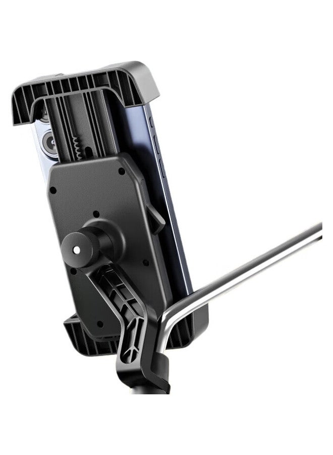 Move Iron Electric Vehicle Phone Holder, Motorcycle Delivery And Courier Quick-Lock Phone Mount, Universal Navigation Bracket, Rearview Mirror Style - Image 2