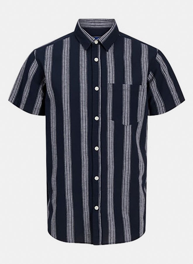 JACK & JONES Jorlinen Blend Stripe Shirt Ss Ln Styd24
