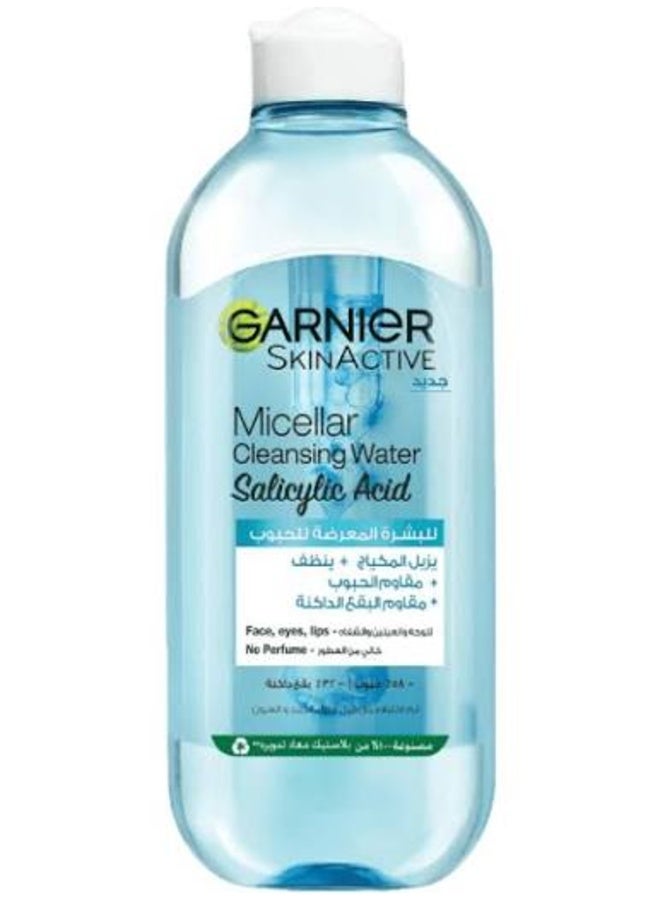 Garnier Skinactive Micellar Cleansing Water, with Salicylic Acid, For Acne Prone Skin 400ml