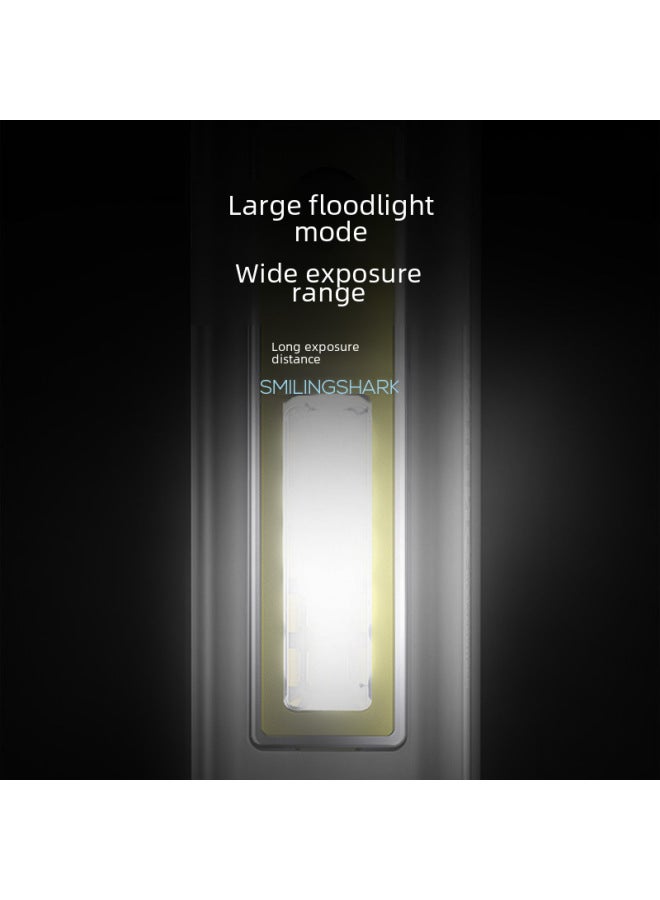 Mini High-intensity Flashlight Portable Compact Hiking Daily Carry Power Bank Handheld Torch Light Side Illumination-Color:622b Telescopic Flashlight-black  - Image 5