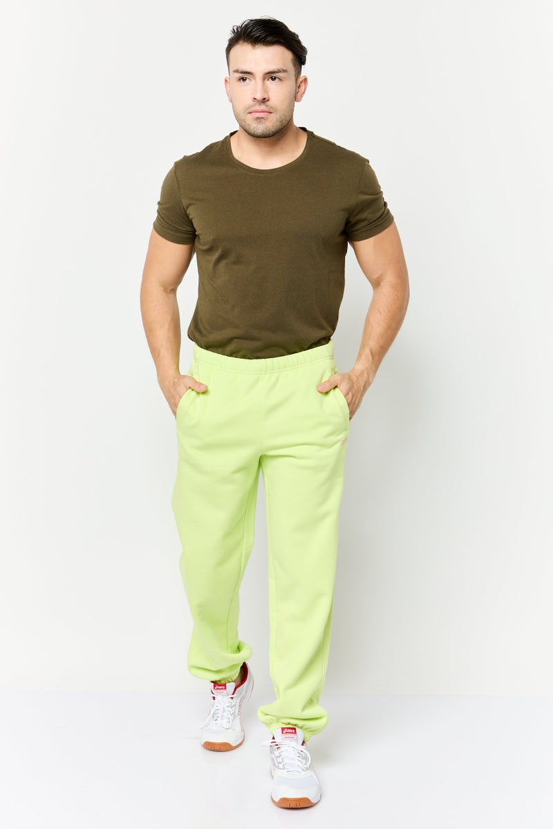 ESPRIT Men Regular Fit Brand Logo Sweatpants, Lime Green - Image 2