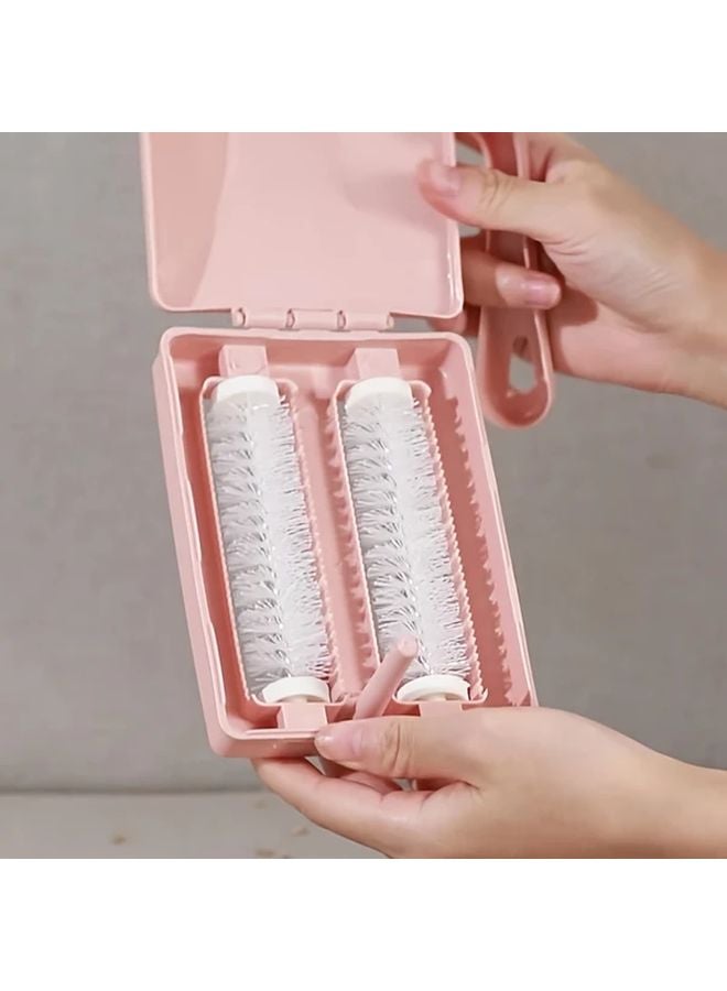 3 In 1 Static Lint Dust Remover Manual Fabric Shaver Brush Beige With Handle - Image 5