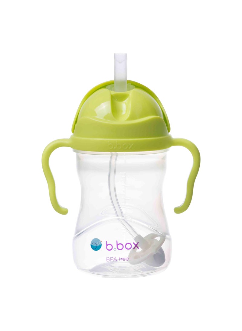 b.box bbox Sippy Cup with Weighted Straw Drink from any Angle Leak Proof Spill Proof Easy Grip BPA Free Dishwasher Safe For Babies 6m to Toddlers Pineapple 8oz 