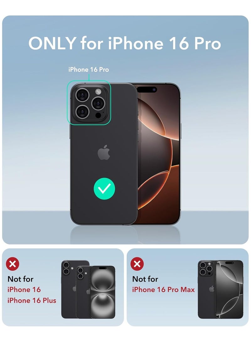 حافظة لهاتف آيفون 16 برو مع زر تحكم بالكاميرا ، متوافقة مع ماج سيف ، حماية عسكرية مقاومة للصدمات ، حافظة هاتف مغناطيسية لهاتف آيفون 16 برو ، واضحة - Image 2