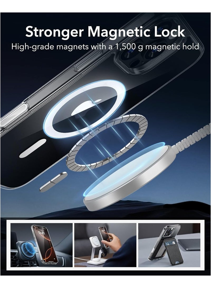 حافظة لهاتف آيفون 16 برو مع زر تحكم بالكاميرا ، متوافقة مع ماج سيف ، حماية عسكرية مقاومة للصدمات ، حافظة هاتف مغناطيسية لهاتف آيفون 16 برو ، واضحة - Image 5