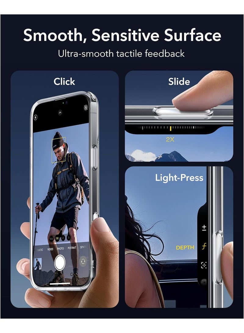 حافظة لهاتف آيفون 16 برو مع زر تحكم بالكاميرا ، متوافقة مع ماج سيف ، حماية عسكرية مقاومة للصدمات ، حافظة هاتف مغناطيسية لهاتف آيفون 16 برو ، واضحة - Image 4