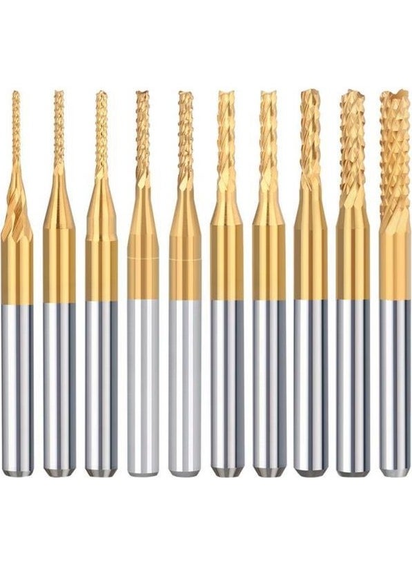 Profisher Titanium Coated Tungsten Steel Cnc Milling PCB Cutter 1.5 - 3.1.75MM  - Image 5
