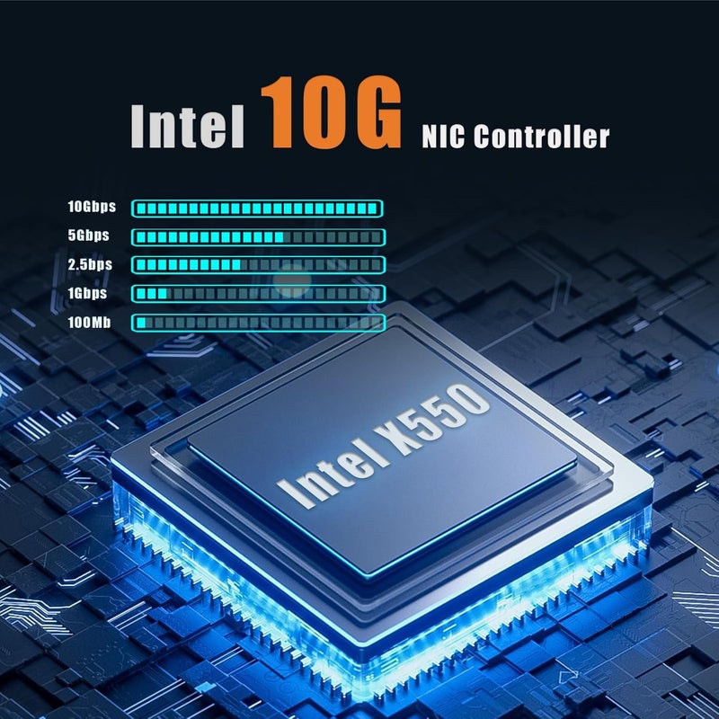 GLOTRENDS بطاقة شبكة ST7368 10G RJ45 Ethernet مع وحدة تحكم Intel X550، واجهة PCIE 3.0 X4، تدعم نظام التشغيل Windows 11/10/ Windows Server/Linux/ESX/ESX/VMware ESXi (لا تدعم نظام التشغيل Mac OS) - Image 4