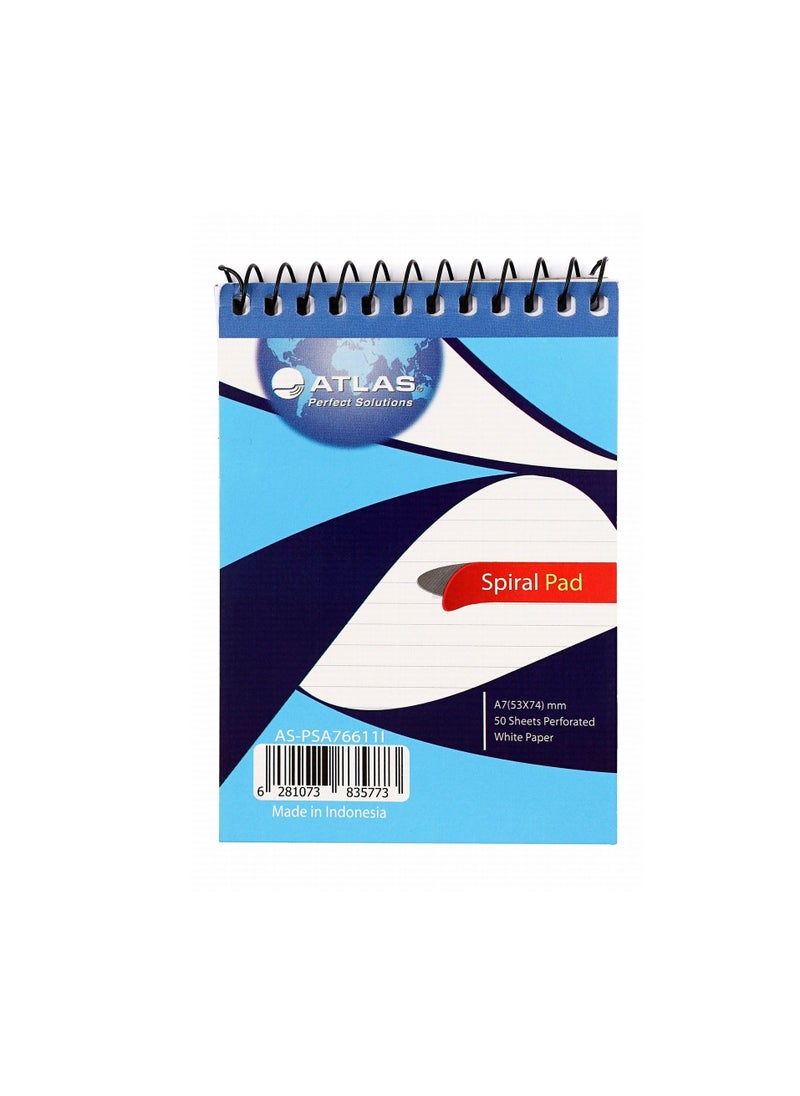 ATLAS - 12-Piece A7 Size Spiral Notepad 50 Sheets - Image 1