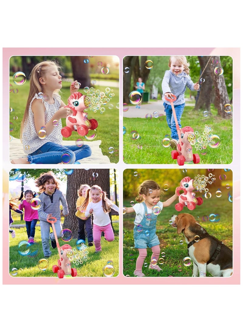 SukkarKids Bubble Lawn Mower for Kids Toys Age 3 4 5 Year Old: Unicorn Bubble Machine for Toddlers, Backyard, Travel, Party, Outdoor Toddler Toys, Birthday Gifts for Toddler Girls  - Image 3
