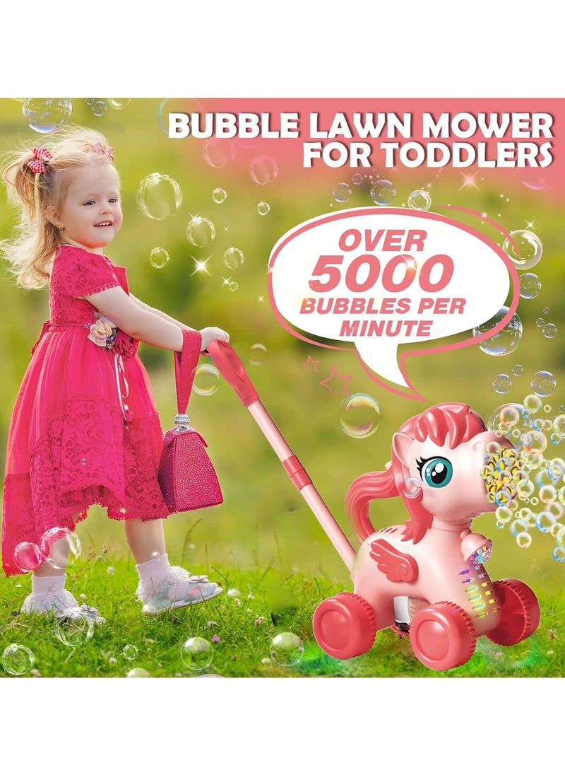 SukkarKids Bubble Lawn Mower for Kids Toys Age 3 4 5 Year Old: Unicorn Bubble Machine for Toddlers, Backyard, Travel, Party, Outdoor Toddler Toys, Birthday Gifts for Toddler Girls  - Image 4