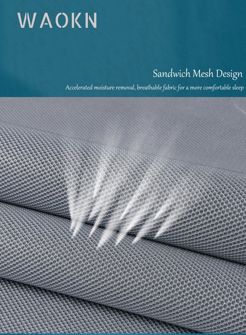WAOKN Summer New Embroidery Cool Ice Silk Sheet With Two Pillowcase Bring You One Cool Sleep Night - Image 4