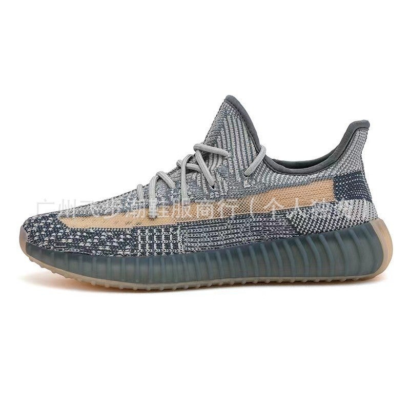 Putian 350 Coconut Black Starry Sky Fly-Knit Sneakers Popcorn Real Pop Shoes Outdoor Running Shoes Breathable Jogging Shoes - Image 3